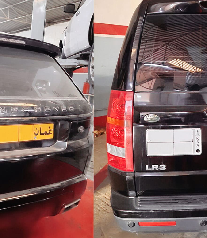 parked range rover cars